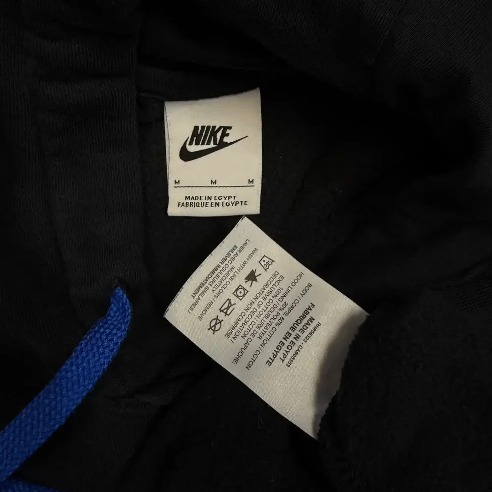 Nike M men’s black hoodie center swoosh high big logo athletics Team Champions